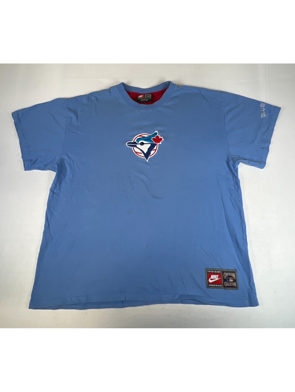 Vintage Nike Cooperstown Toronto Blue Jays MLB T-Shirt Powder Blue Mens XL